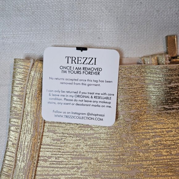Trezzi Collection - Melaine High Waist Gold Skirt - Size S - Picture 3 of 6